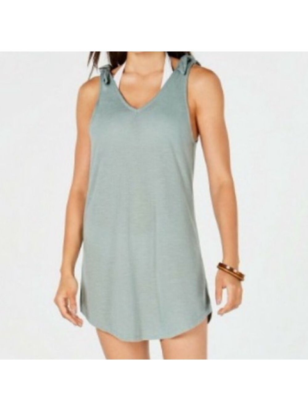Nwt Miken Swim Shoulder Tie Beach Cover-Up Dress